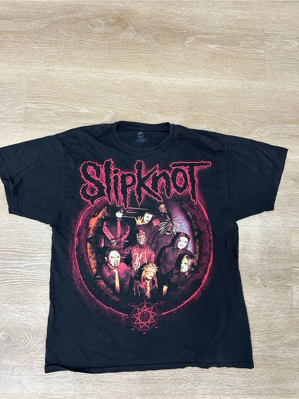 Slipknot T Shirt Mens Large Black 2000's Metal Nu Metal Y2K Hanes